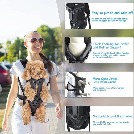 Breathable Pet Carrier Backpack – Double Shoulder Travel Bag for Dogs & Cats