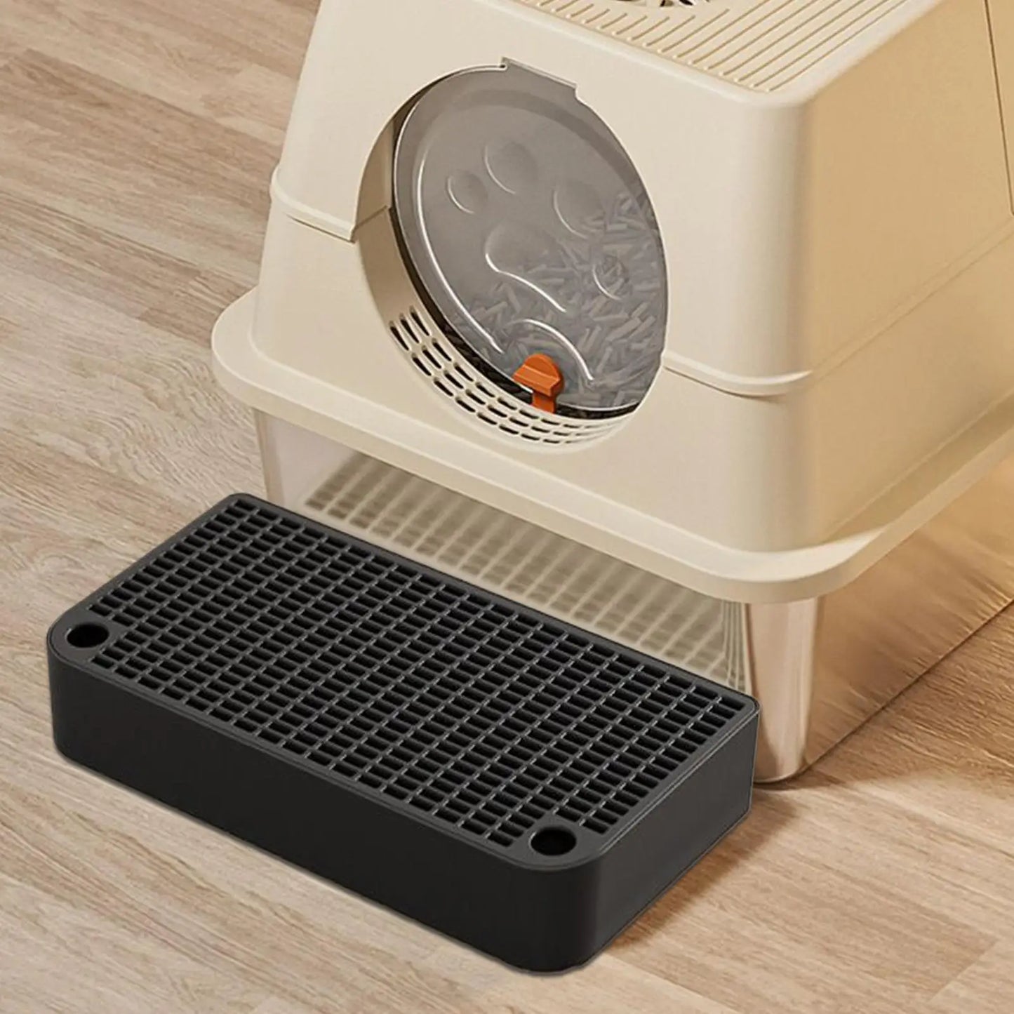 Cat Litter Box Ramp – Step-On Waterproof Ramp with Filter Function for Kittens and Small Cats